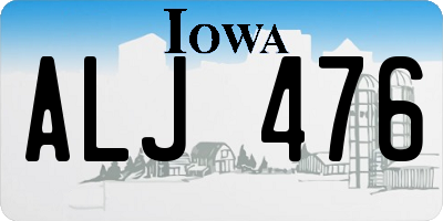 IA license plate ALJ476