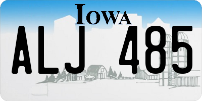IA license plate ALJ485