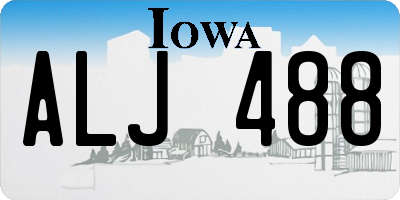 IA license plate ALJ488