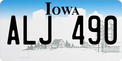 IA license plate ALJ490
