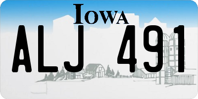 IA license plate ALJ491