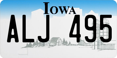 IA license plate ALJ495