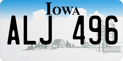 IA license plate ALJ496