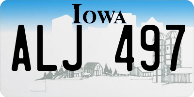 IA license plate ALJ497