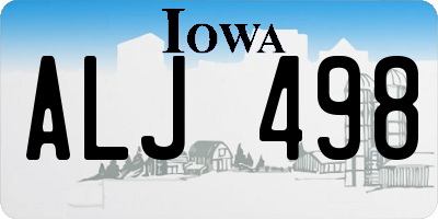 IA license plate ALJ498