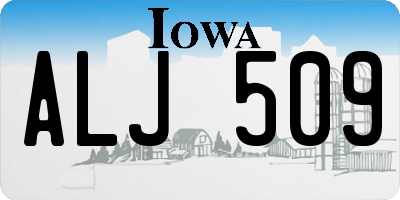 IA license plate ALJ509