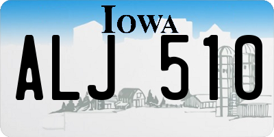IA license plate ALJ510