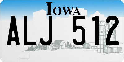 IA license plate ALJ512