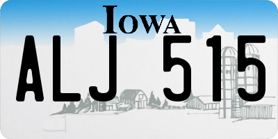 IA license plate ALJ515