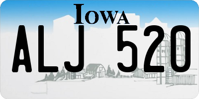 IA license plate ALJ520