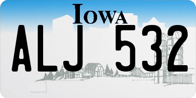 IA license plate ALJ532