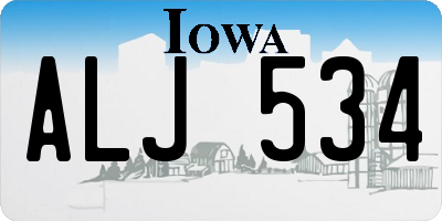 IA license plate ALJ534