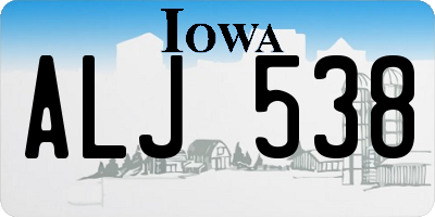 IA license plate ALJ538