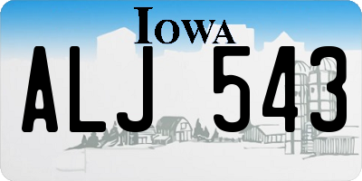 IA license plate ALJ543