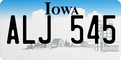 IA license plate ALJ545