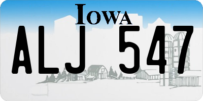 IA license plate ALJ547