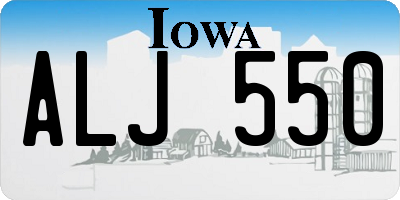 IA license plate ALJ550