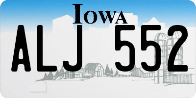 IA license plate ALJ552