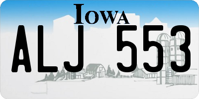 IA license plate ALJ553