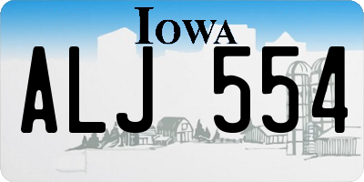 IA license plate ALJ554