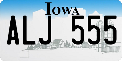 IA license plate ALJ555
