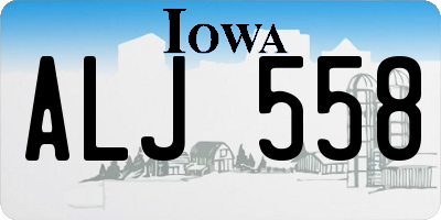 IA license plate ALJ558