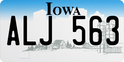 IA license plate ALJ563