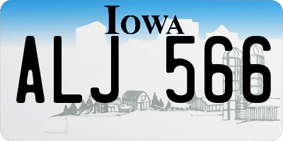 IA license plate ALJ566