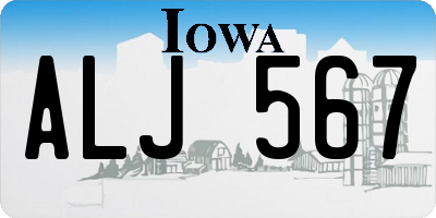 IA license plate ALJ567