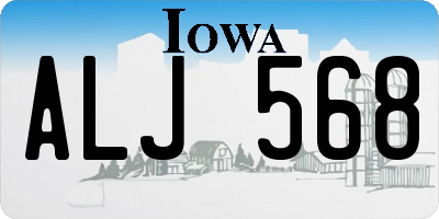 IA license plate ALJ568