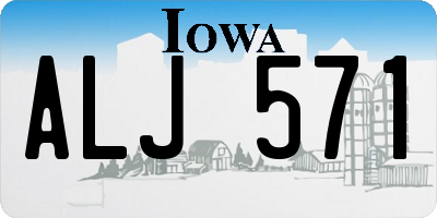 IA license plate ALJ571