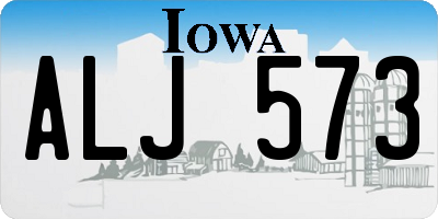 IA license plate ALJ573