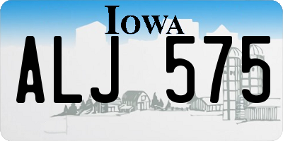 IA license plate ALJ575