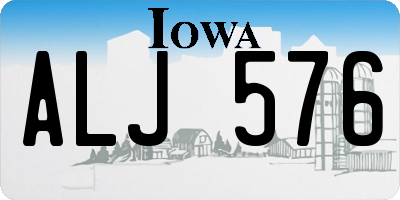 IA license plate ALJ576