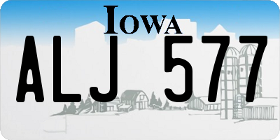 IA license plate ALJ577