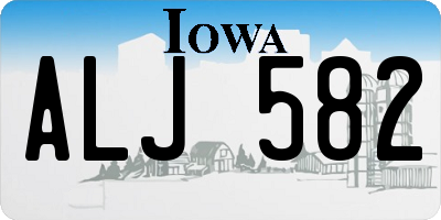 IA license plate ALJ582