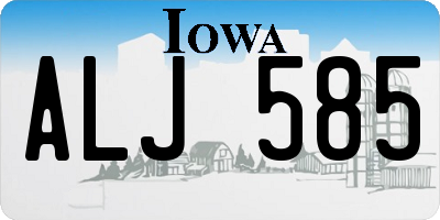 IA license plate ALJ585