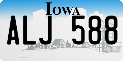 IA license plate ALJ588