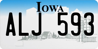 IA license plate ALJ593