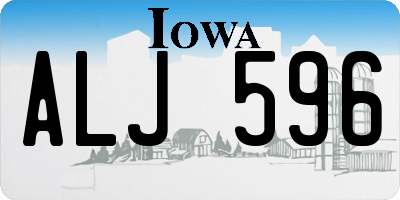 IA license plate ALJ596