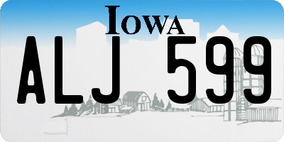 IA license plate ALJ599