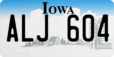 IA license plate ALJ604