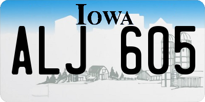IA license plate ALJ605