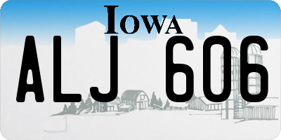 IA license plate ALJ606