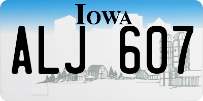 IA license plate ALJ607