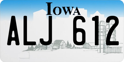 IA license plate ALJ612