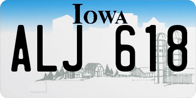 IA license plate ALJ618