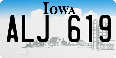 IA license plate ALJ619