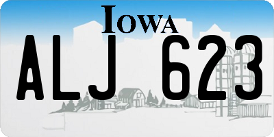 IA license plate ALJ623