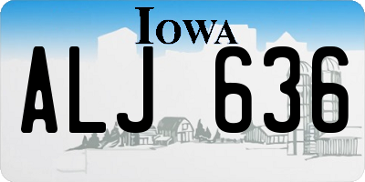 IA license plate ALJ636